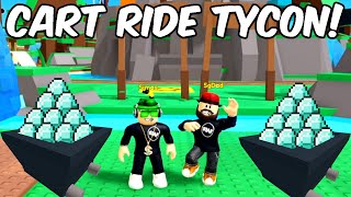 2 Player Cart Ride Tycoon Plus Mining Experience in Roblox [upl. by Rosalia]