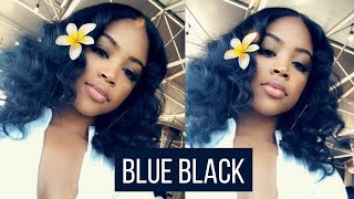 I DYED MY HAIR😱  How I Dyed My Natural Hair Midnight Blue Black At Home [upl. by Kleiman]