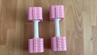 GSSSport Weight Adjustable Dumbbell Set Pink Review [upl. by Bickart936]