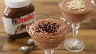 2 Ingredient Nutella Mousse Recipe [upl. by Montagna]