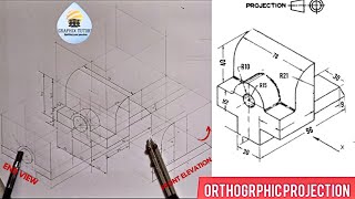 ORTHOGRAPHIC VIEW IN THIRD AND FIRST ANGLE PROJECTION [upl. by Arathorn219]