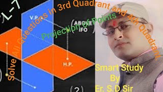 L7projection of point solve Question 3rd Quadrant and 4th Quadrant EnggDrawing of points [upl. by Kolnos]