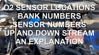 O2 SENSOR LOCATIONS BANK NUMBERS SENSOR NUMBERS UP AND DOWN STREAM AN EXPLANATION [upl. by Llebyram]