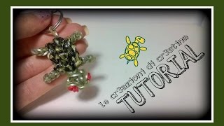 Tutorial Tartaruga con Elastici RAINBOW LOOM  DIY Turtle Charm [upl. by Ateloj]