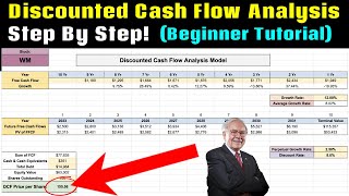 Discounted Cash Flow Analysis For Beginners Step by Step Tutorial [upl. by Avron]