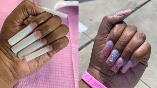 Lets Do Marble amp Ombre Nails Marble Nails for Beginners Acrylic Nails [upl. by Elliot487]