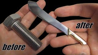 Making a Mini Machete from a Stainless Bolt [upl. by Anderson885]