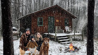 Braving a SNOWSTORM at our Remote Cabin Northern Minnesota [upl. by Philipps370]