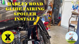 HARLEY DAVIDSON ROAD GLIDE FAIRING SPOILER INSTALL [upl. by Nosila]