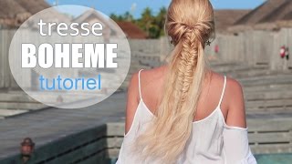 Tuto coiffure dété pour cheveux mi longs ✿ Demi chignon tressé [upl. by Ateerys]