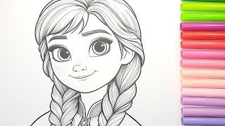 Disney Frozen Elsa AnnaOlaf Coloring Book Pagesarrtx30aarrtxmetallicmarkers arrtxacrylicmarkers [upl. by Townie652]