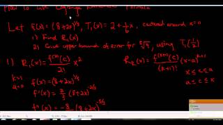 8 How to Use Lagrange Remainder Formula [upl. by Oralie208]