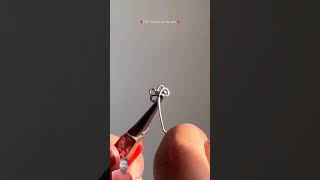 Nose Pin From Paperclip youtube hack youtubeshorts navratri nosepins collection [upl. by Labanna]