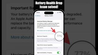 iPhone battery health decreasing fast  iPhone battery health dropping fast shorts [upl. by Llertnad]