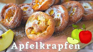 APFELKRAPFEN  Saftig Fluffig amp Lecker  Apfelberliner Rezept [upl. by Yecrad368]