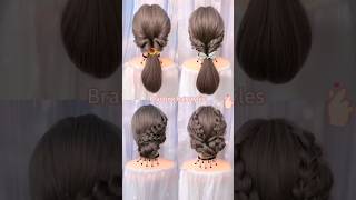 4 easy hairstyle for girlssimple hairstyletrending hairstylehair styleshorts shortsfeed [upl. by Milt]