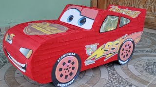 Piñata de Rayo McQueen  Piñata de Cars [upl. by Drofnelg]