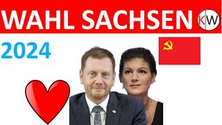 Wahlprognose Sachsen 2024 [upl. by Ecidnac]