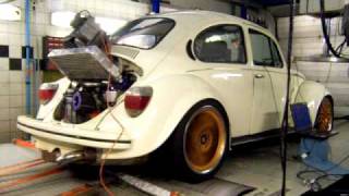 VW Type 4 Turbo 22 ltr 350 hp dynorun [upl. by Nnil]