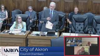 City of Akron Council Meeting  7222024 [upl. by Adlai]