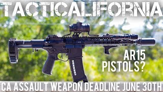 AR15 PISTOL ASSAULT WEAPON DEADLINE [upl. by Pearline]