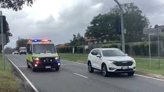 QAS Black Bumper 5178 Speeding Ass Past Durack Fire Station [upl. by Ityak]