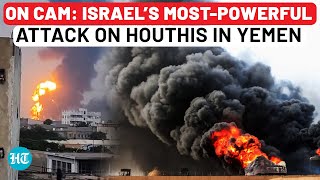 Israel Bombs Yemen’s Hodeidah Port In MostPowerful Attack After Houthis Target Netanyahu Tel Aviv [upl. by Allissa]