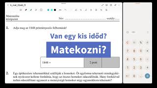 Van egy kis időd Matekozni 1rész [upl. by Aititil]