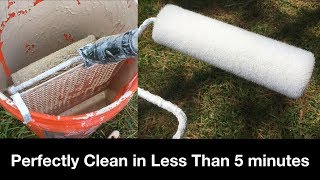 How to Clean a Paint Roller in less than 5 minutes [upl. by Patnode]