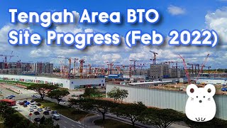 Tengah BTO Feb2022  A quick look at the construction progress around Tengah area in 4K [upl. by Yager165]