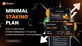 Minimal Staking Plan  Ultrapro Exchange  Best Platform to Trade [upl. by Yrrok]