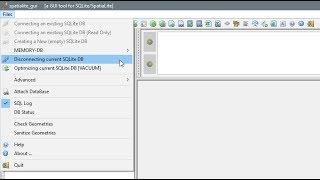 Spatialite GUI  SQLite  Disconnect and Connect to an existing SQLite Database  Part IV [upl. by Simetra172]