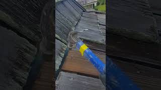 Repairing cedar slats wood roof [upl. by Sergias]