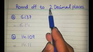 Round Off to 2 decimal places  6137 and 14109 round Off to 2 decimal placesmaths decimals [upl. by Selassie]