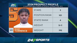 Syracuse football recruit spotlight 2024 WRDB Syair Torrence [upl. by Vihs]