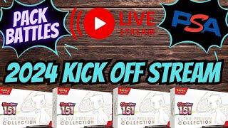 2024 KickOff Livestream Pokemon PSA Card Selection  Pack Battles  GIVEAWAYS [upl. by Apgar272]