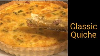 Easy Classic Quiche Cheese bacon amp leek quiche recipe [upl. by Kelsi]