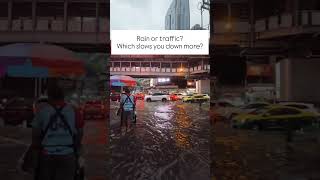 Which slows you down more rain traffic bangkok travel shorts [upl. by Libb]