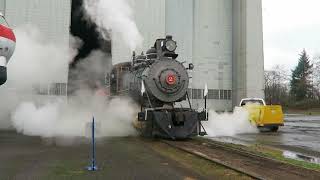 First Run of the Saginaw 2 on the Oregon Coast Scenic Railroad [upl. by Nelrah]