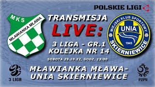 LIVE MŁAWIANKA MŁAWA  UNIA SKIERNIEWICE [upl. by Ettenuj]