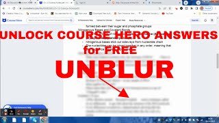 How to UNLOCK Course Hero Answers FREE 100 Legit METHOD [upl. by Marelya838]