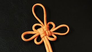 How To Tie A Decorative Chinese Good Luck Knot With Paracord [upl. by Tandi]