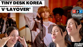 V no Tiny Desk Korea ‘Layover’  Reaction [upl. by Baese]