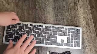 TECKNET Bluetooth Keyboard Rechargeable Ultra Slim Full Size Wireless Keyboard Review [upl. by Hiltan]