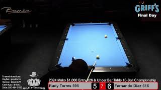 FINAL DAY 2024 Mako 1000 Entry 626 amp Under Bar Table 10Ball Championship at Griffs Las Vegas [upl. by Sapers]