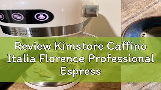 Review Kimstore Caffino Italia Florence Professional Espresso Machine with Milk Frother [upl. by Norb822]