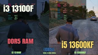 i3 13100f vs i5 13600k DDR5 RAM [upl. by Comyns383]