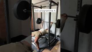 StrongLifts 5x5  Day 2  Bench Press 45KG  Garage Gym [upl. by Dedrick]