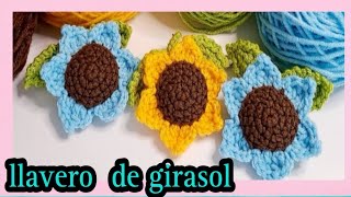 llavero de girasol a Crochettejido rápido y fácil de hacer girasolcrochetamigurumi [upl. by Dianna]