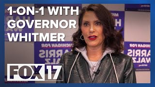 FOX 17 EXCLUSIVE 1on1 with Gov Whitmer 3 days ahead of Election Day [upl. by Tlevesoor232]